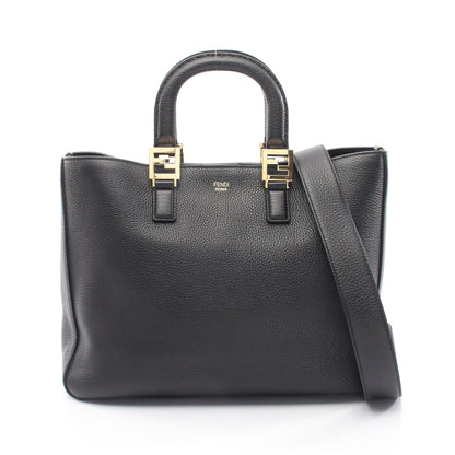 FFトート ミディアム セレリア 2WAY ハンドバッグ トートバッグ レザー ブラック フェンディ バッグ FENDI