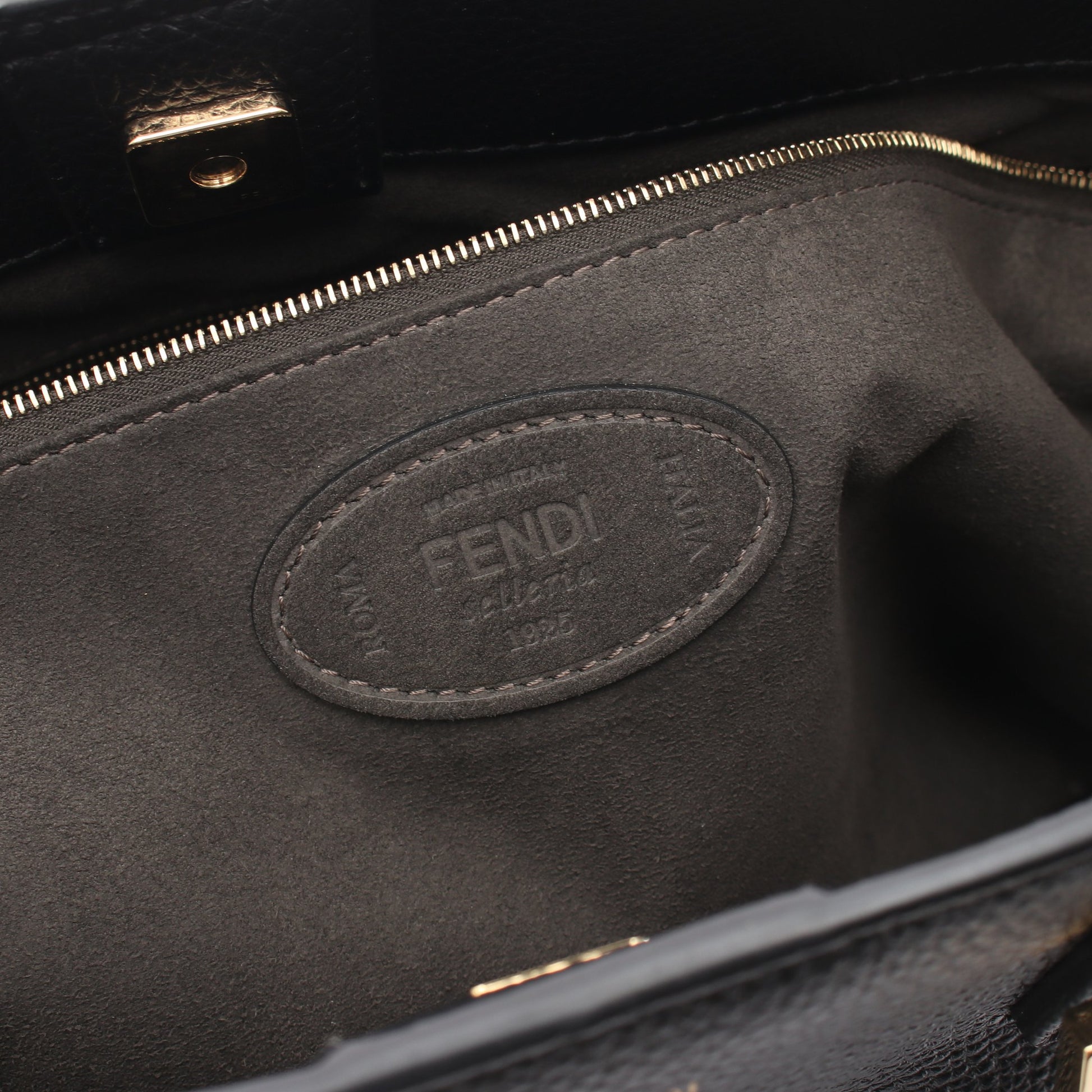 FFトート ミディアム セレリア 2WAY ハンドバッグ トートバッグ レザー ブラック フェンディ バッグ FENDI