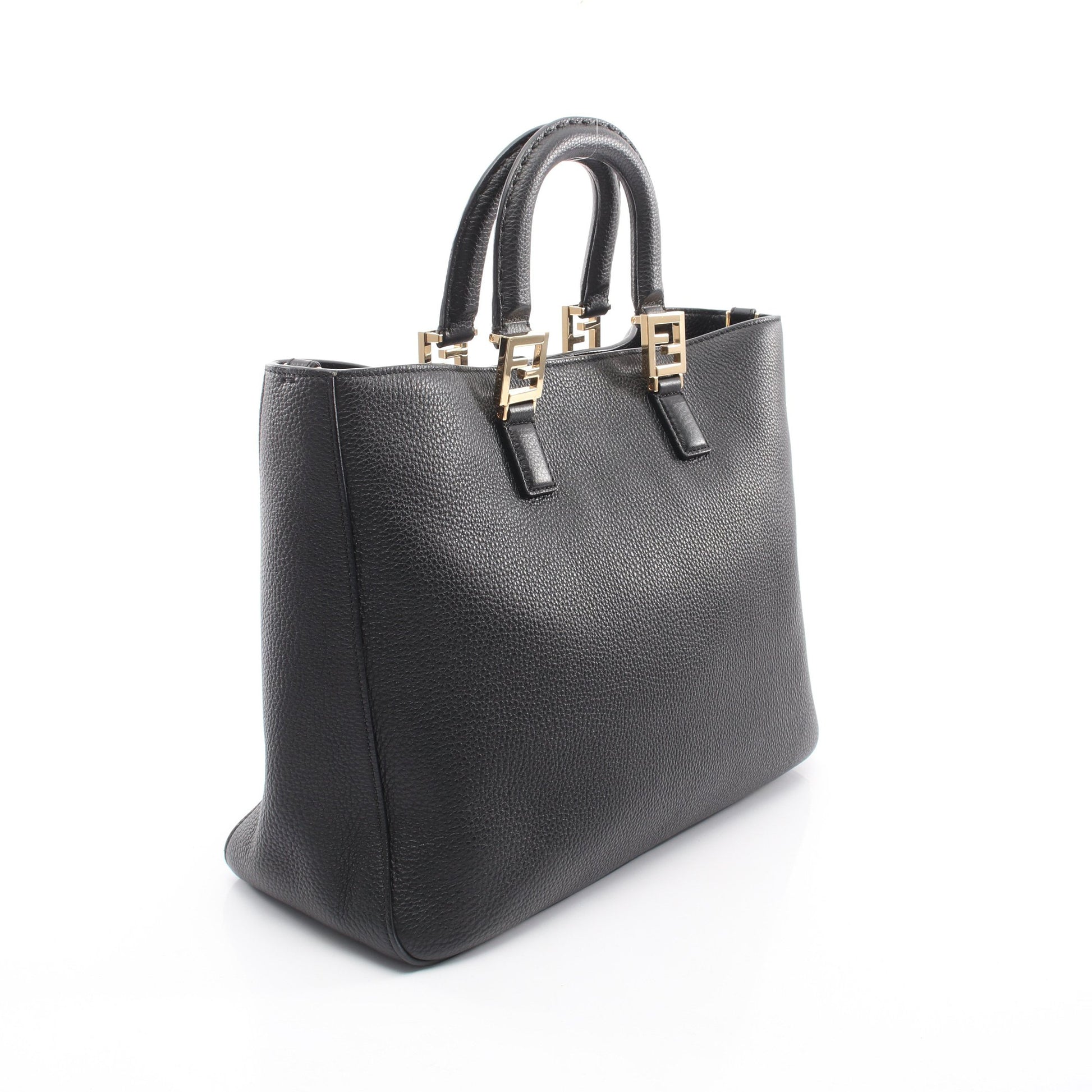 FFトート ミディアム セレリア 2WAY ハンドバッグ トートバッグ レザー ブラック フェンディ バッグ FENDI