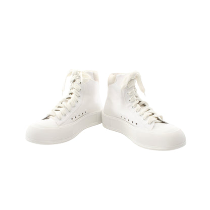Deck Plimsoll High ハイカットスニーカー キャンバス スエード ホワイト アレキサンダーマックイーン シューズ ALEXANDER MCQUEEN
