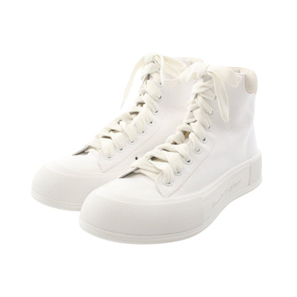 Deck Plimsoll High ハイカットスニーカー キャンバス スエード ホワイト アレキサンダーマックイーン シューズ ALEXANDER MCQUEEN