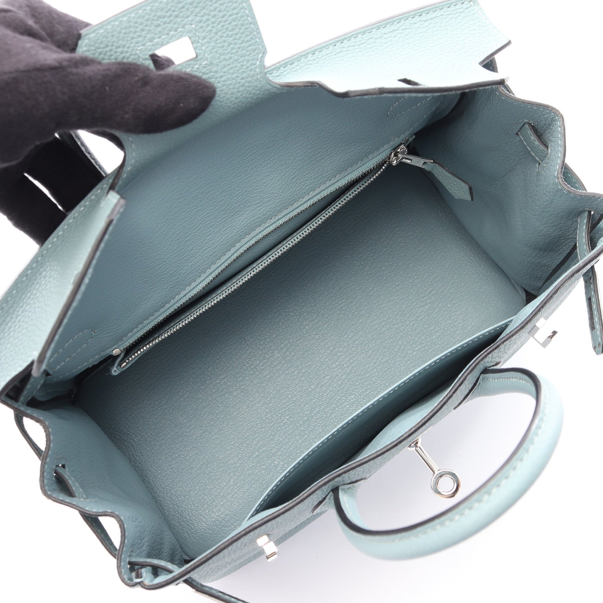 バーキン25 ハンドバッグ トゴ ライトブルー シルバー金具 Y刻印 エルメス バッグ HERMES
