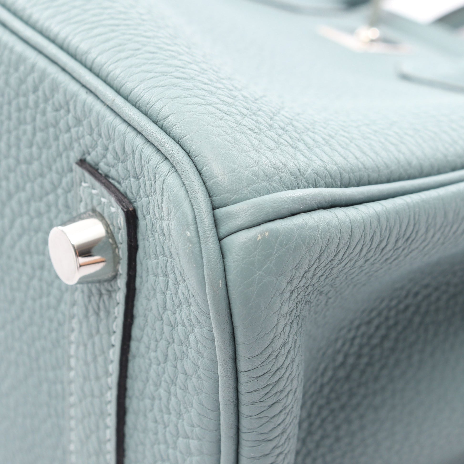 バーキン25 ハンドバッグ トゴ ライトブルー シルバー金具 Y刻印 エルメス バッグ HERMES