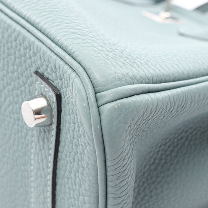 バーキン25 ハンドバッグ トゴ ライトブルー シルバー金具 Y刻印 エルメス バッグ HERMES