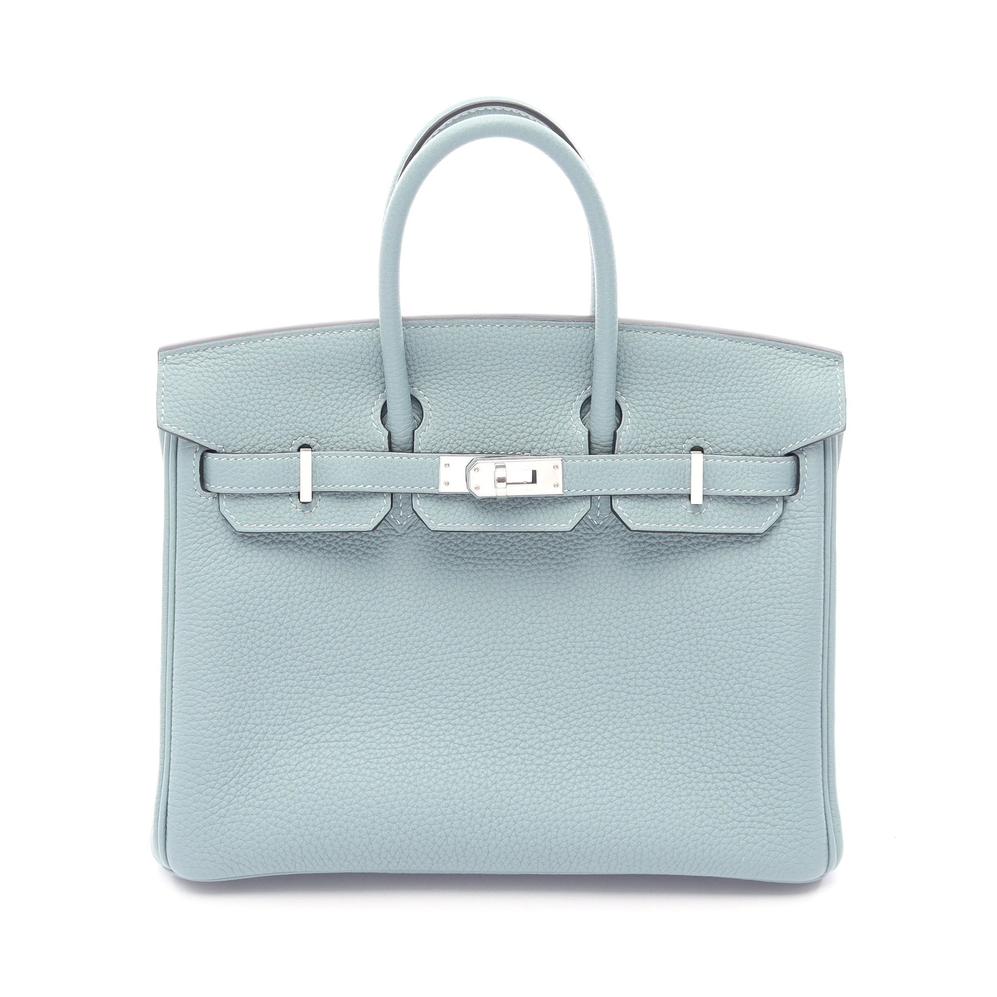 バーキン25 ハンドバッグ トゴ ライトブルー シルバー金具 Y刻印 エルメス バッグ HERMES