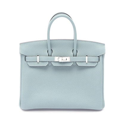 バーキン25 ハンドバッグ トゴ ライトブルー シルバー金具 Y刻印 エルメス バッグ HERMES