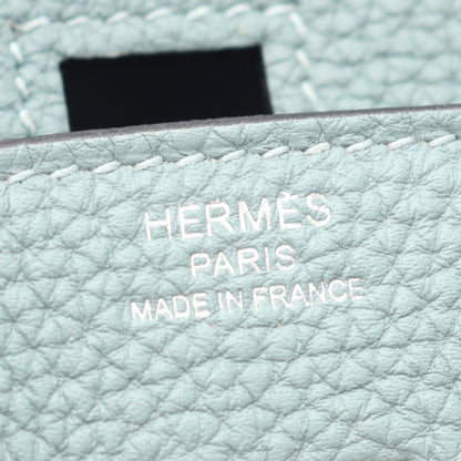 バーキン25 ハンドバッグ トゴ ライトブルー シルバー金具 Y刻印 エルメス バッグ HERMES