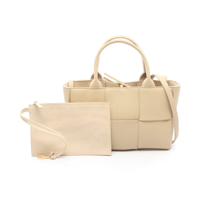 ミニアルコ 2WAY ハンドバッグ トートバッグ レザー ベージュ ボッテガヴェネタ バッグ BOTTEGA VENETA