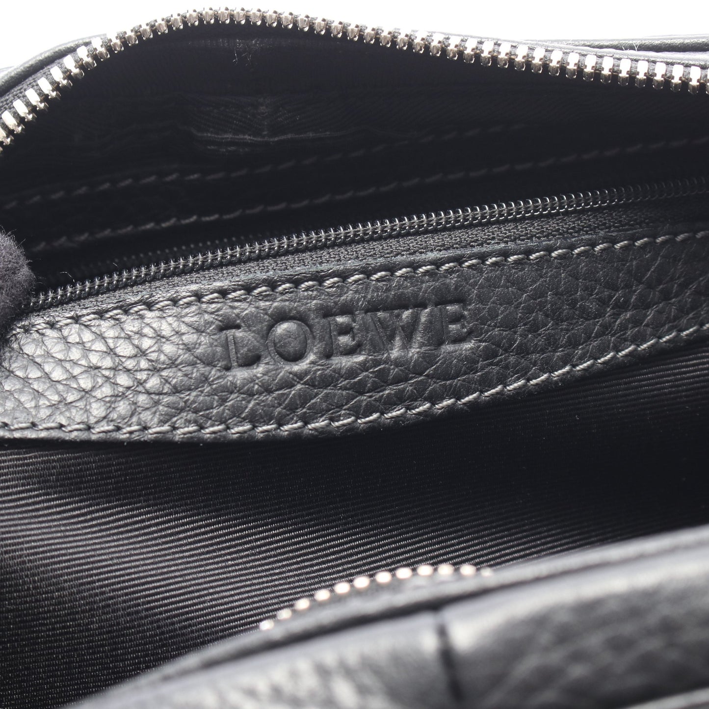 センダ ハンドバッグ ハンドバッグ レザー ブラック ロエベ バッグ LOEWE