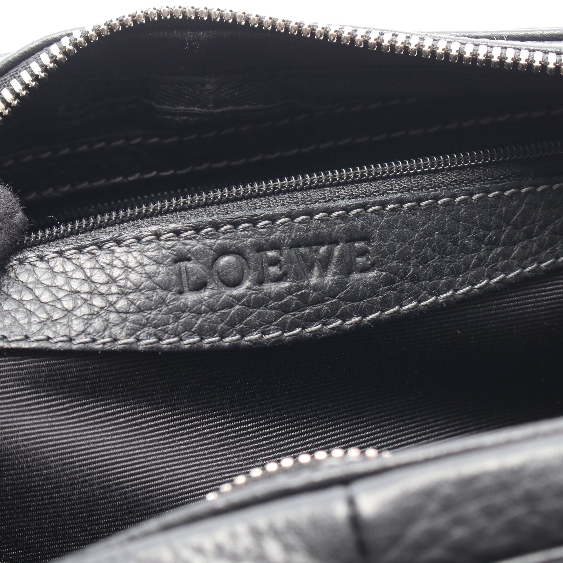 センダ ハンドバッグ ハンドバッグ レザー ブラック ロエベ バッグ LOEWE