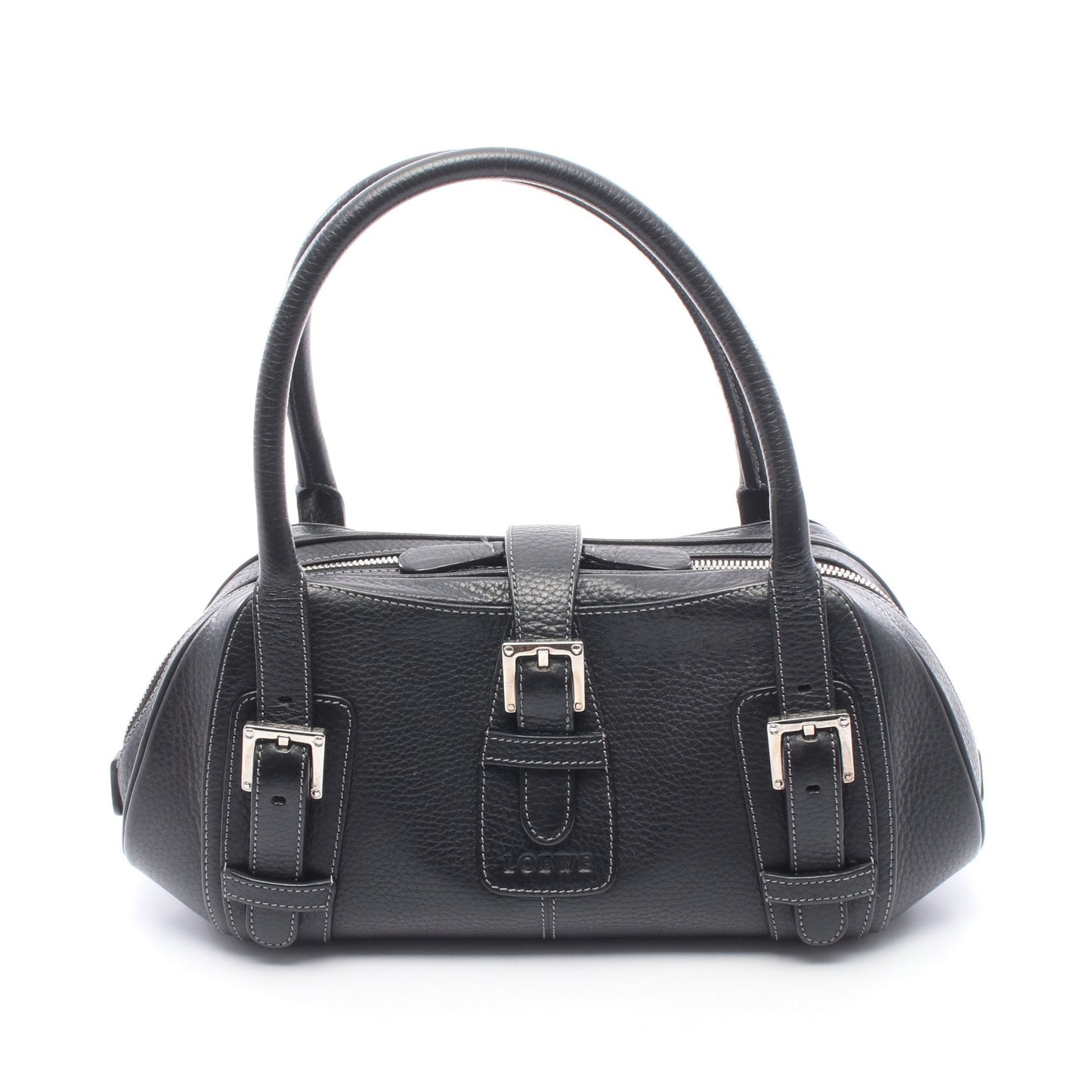 センダ ハンドバッグ ハンドバッグ レザー ブラック ロエベ バッグ LOEWE