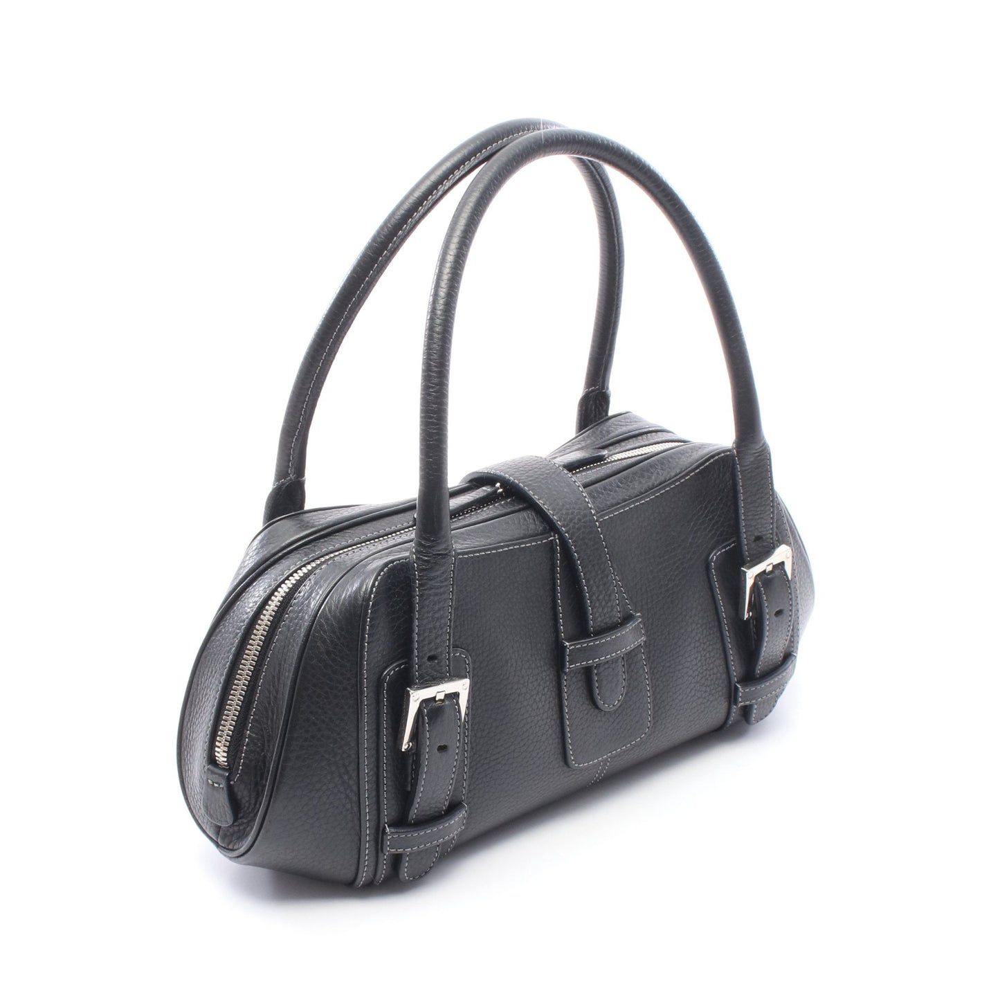 センダ ハンドバッグ ハンドバッグ レザー ブラック ロエベ バッグ LOEWE
