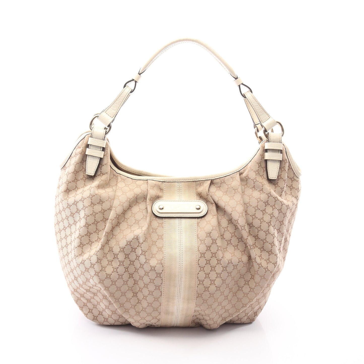 マカダム ワンショルダー ワンショルダーバッグ キャンバス レザー ベージュ ホワイト セリーヌ バッグ CELINE