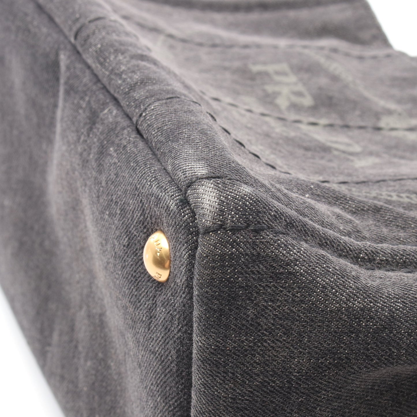 DENIM CANAPA カナパ 2WAY ハンドバッグ トートバッグ デニム ブラック プラダ バッグ PRADA
