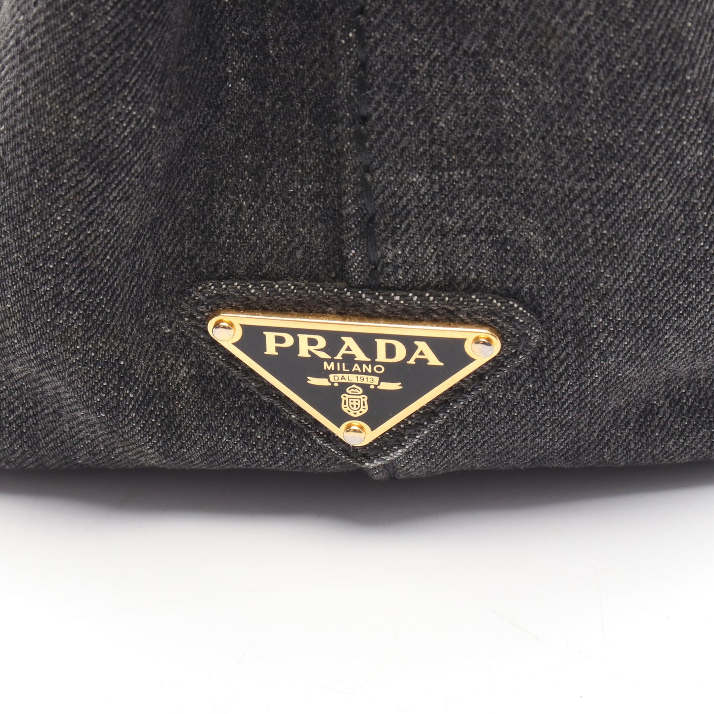 DENIM CANAPA カナパ 2WAY ハンドバッグ トートバッグ デニム ブラック プラダ バッグ PRADA