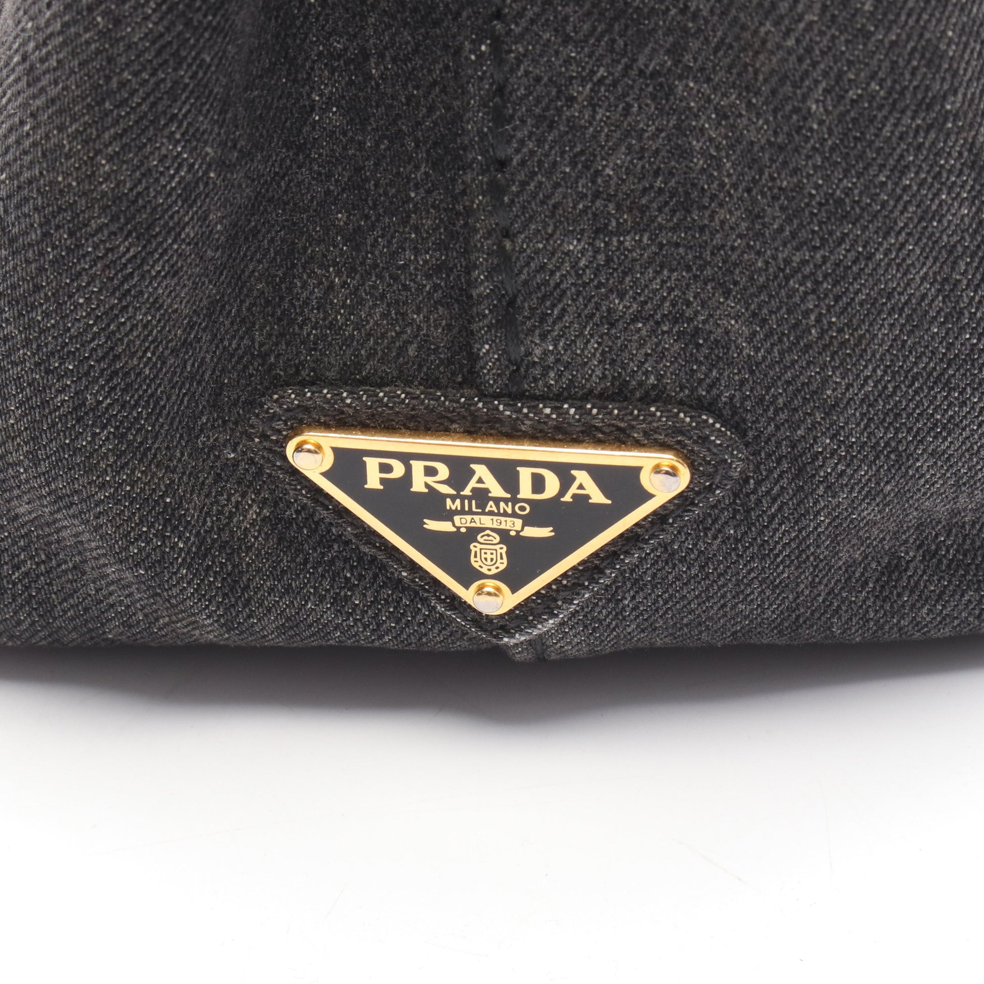 DENIM CANAPA カナパ 2WAY ハンドバッグ トートバッグ デニム ブラック プラダ バッグ PRADA