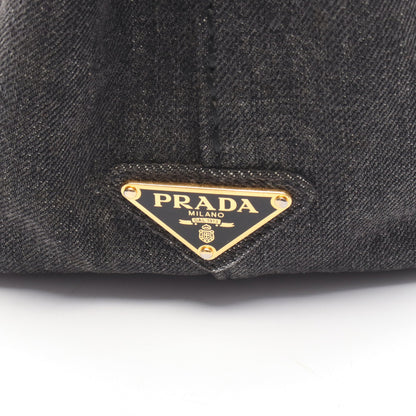DENIM CANAPA カナパ 2WAY ハンドバッグ トートバッグ デニム ブラック プラダ バッグ PRADA