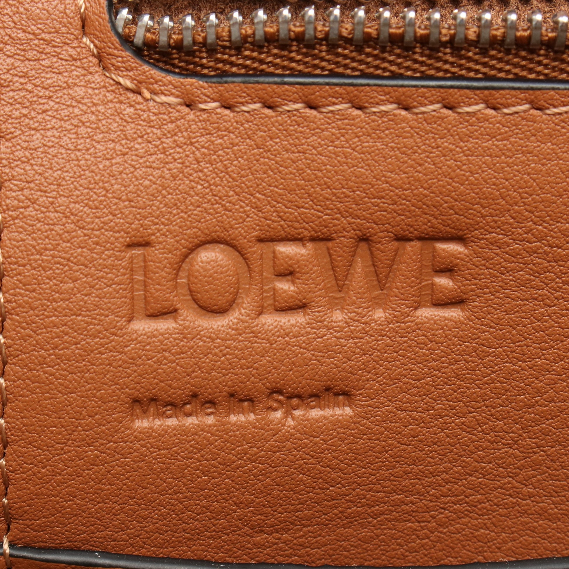 フラメンコ ノット スモール ハンドバッグ トートバッグ キャンバス レザー ベージュ ブラウン ロエベ バッグ LOEWE