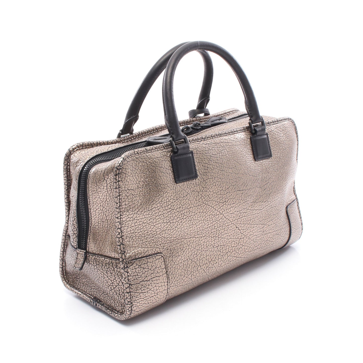 アマソナ36 メタリック ハンドバッグ レザー ゴールド ロエベ バッグ LOEWE