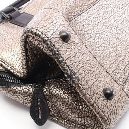 アマソナ36 メタリック ハンドバッグ レザー ゴールド ロエベ バッグ LOEWE