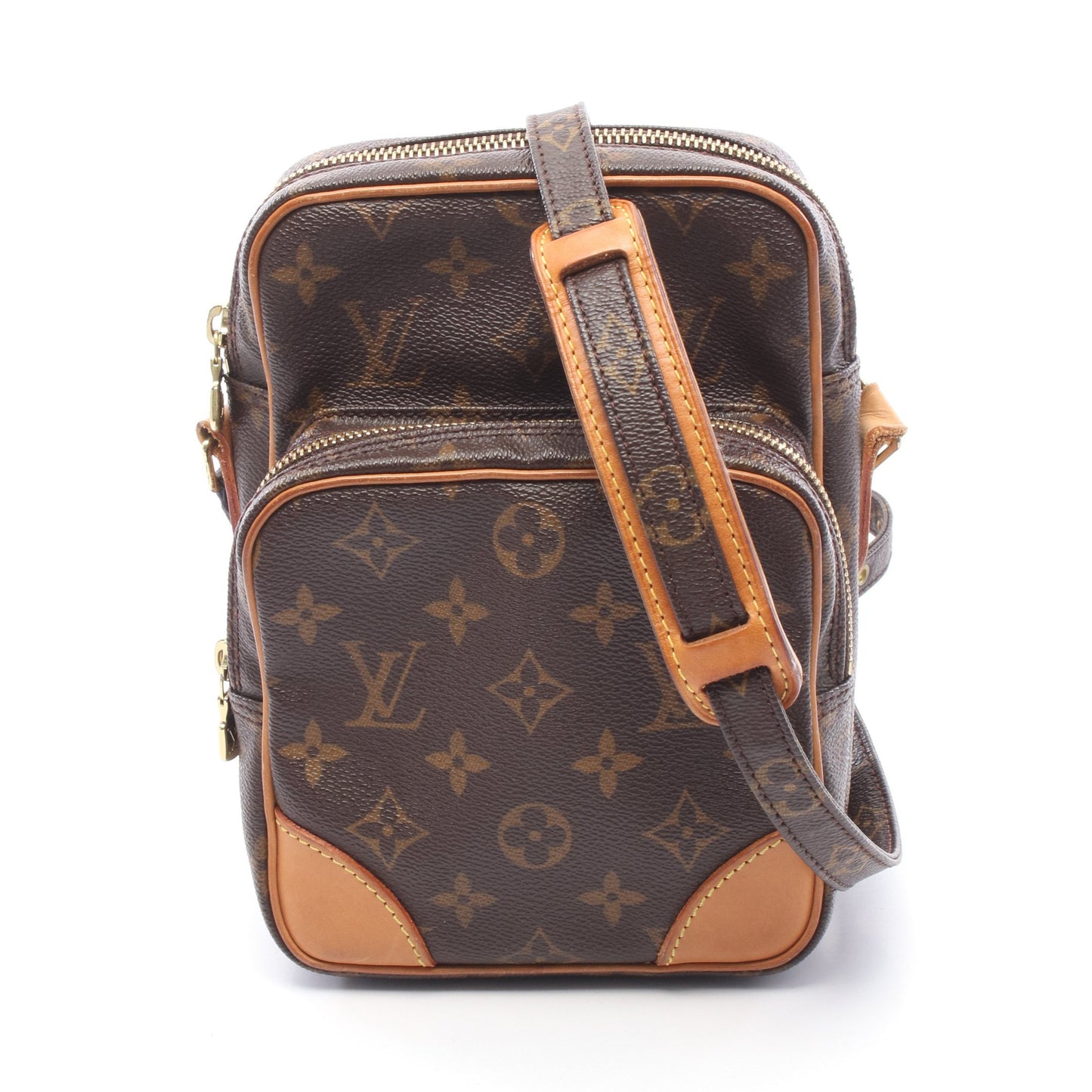 アマゾン モノグラム ショルダーバッグ PVC レザー ブラウン ルイヴィトン バッグ LOUIS VUITTON