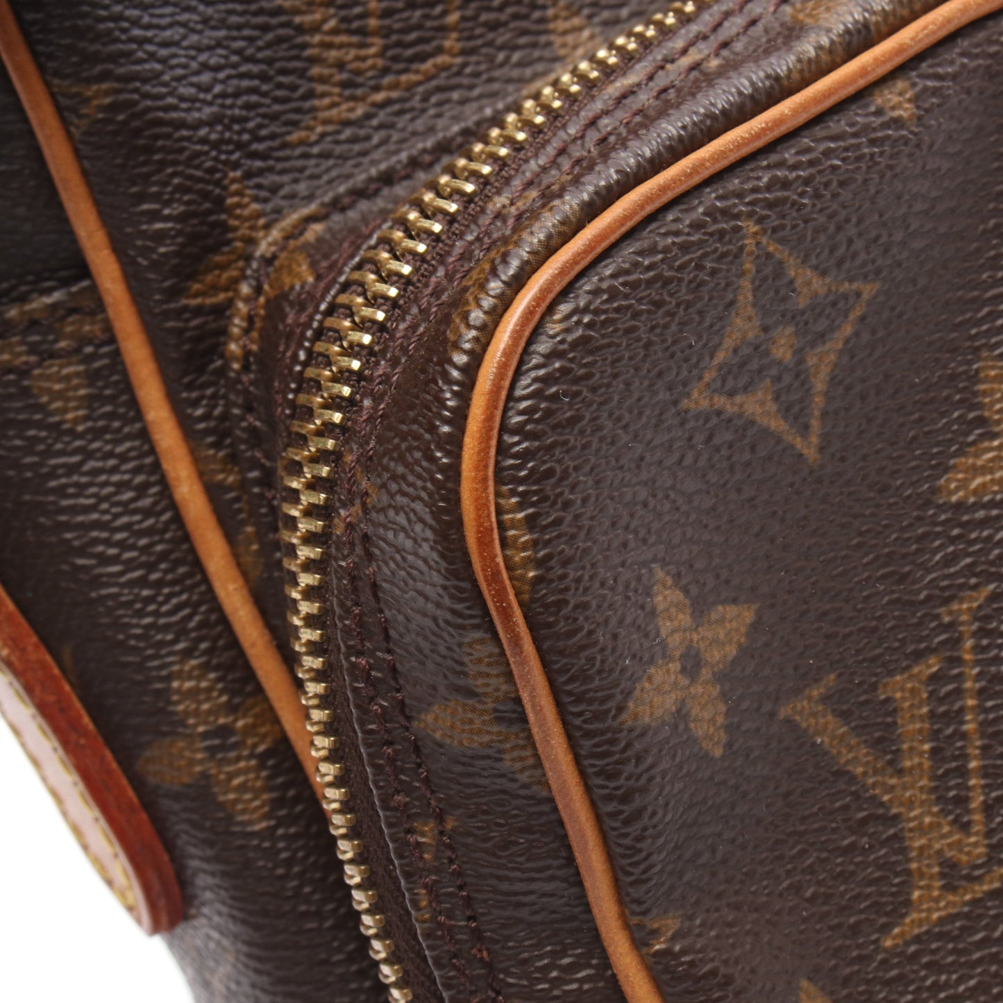 アマゾン モノグラム ショルダーバッグ PVC レザー ブラウン ルイヴィトン バッグ LOUIS VUITTON