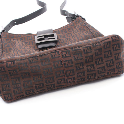 ズッキーノ ショルダーバッグ ナイロン レザー ブラウン ブラック フェンディ バッグ FENDI