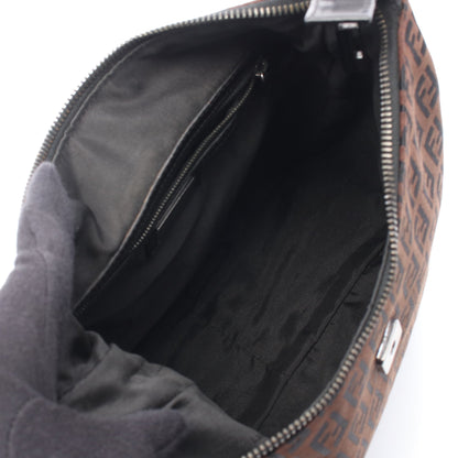 ズッキーノ ショルダーバッグ ナイロン レザー ブラウン ブラック フェンディ バッグ FENDI