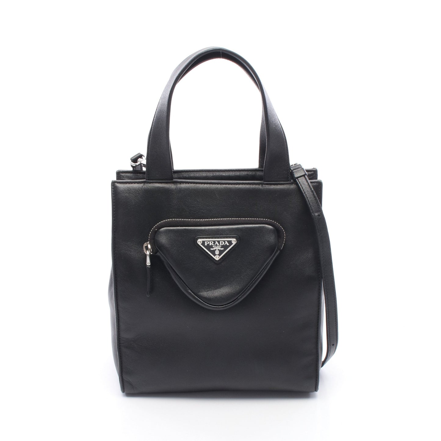 2WAY ハンドバッグ レザー ブラック プラダ バッグ PRADA