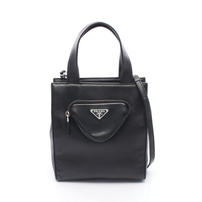 2WAY ハンドバッグ レザー ブラック プラダ バッグ PRADA