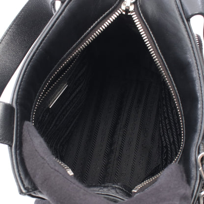 2WAY ハンドバッグ レザー ブラック プラダ バッグ PRADA
