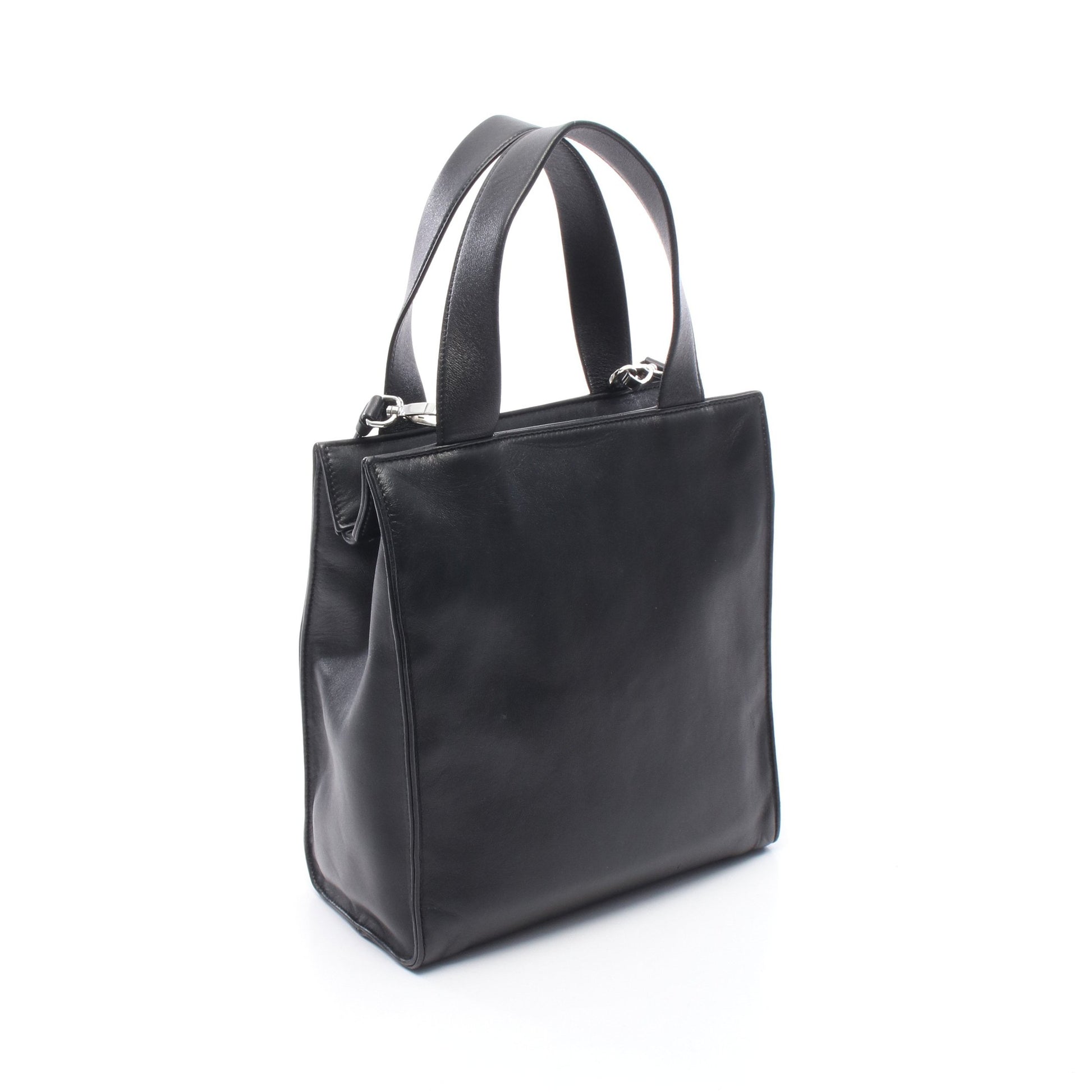 2WAY ハンドバッグ レザー ブラック プラダ バッグ PRADA
