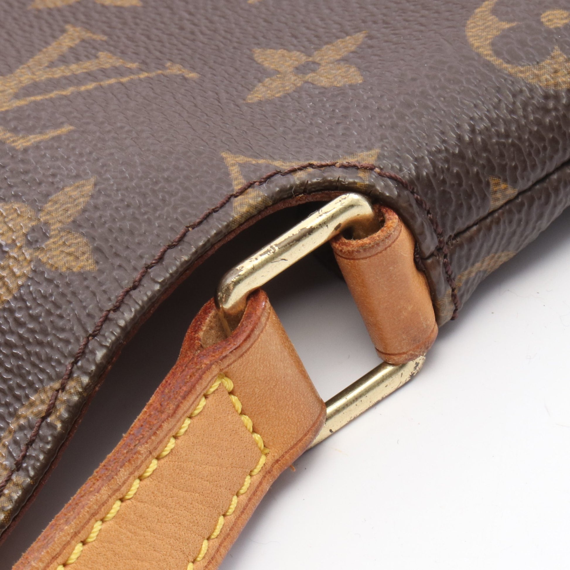 ミュゼットタンゴ ショートストラップ モノグラム ショルダーバッグ PVC レザー ブラウン ルイヴィトン バッグ LOUIS VUITTON