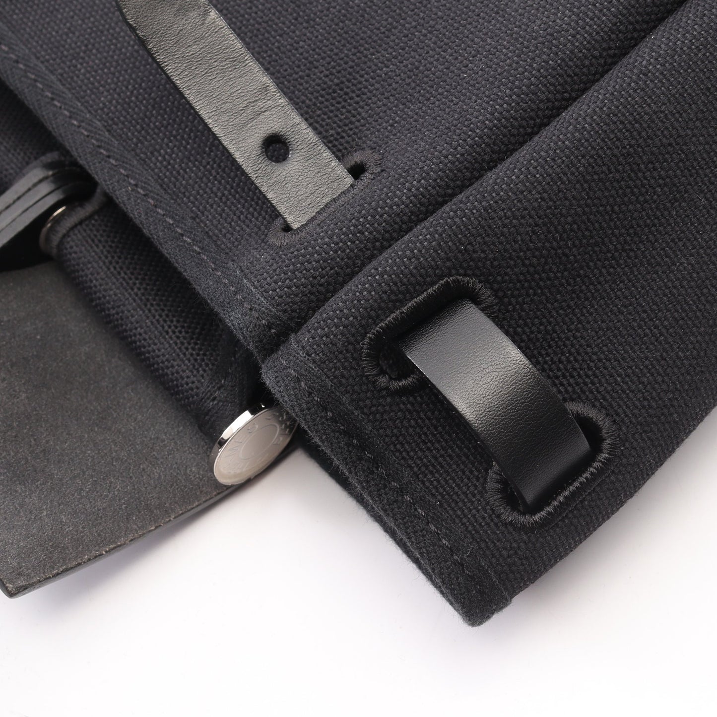 エールバッグジップPM ルトゥルネ 2WAY ハンドバッグ トワルミリタリー ヴァッシュハンター ブラック シルバー金具 Z刻印 エルメス バッグ HERMES