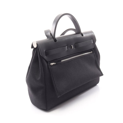 エールバッグジップPM ルトゥルネ 2WAY ハンドバッグ トワルミリタリー ヴァッシュハンター ブラック シルバー金具 Z刻印 エルメス バッグ HERMES