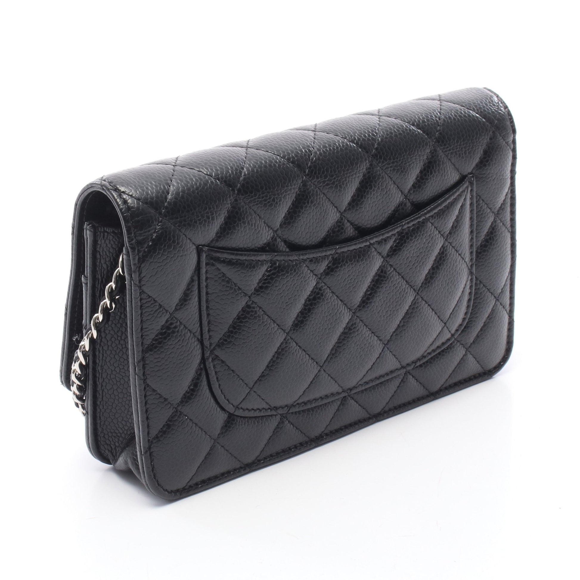 マトラッセ チェーンウォレット キャビアスキン ブラック シルバー金具 シャネル バッグ CHANEL