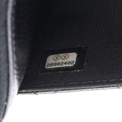 マトラッセ チェーンウォレット キャビアスキン ブラック シルバー金具 シャネル バッグ CHANEL