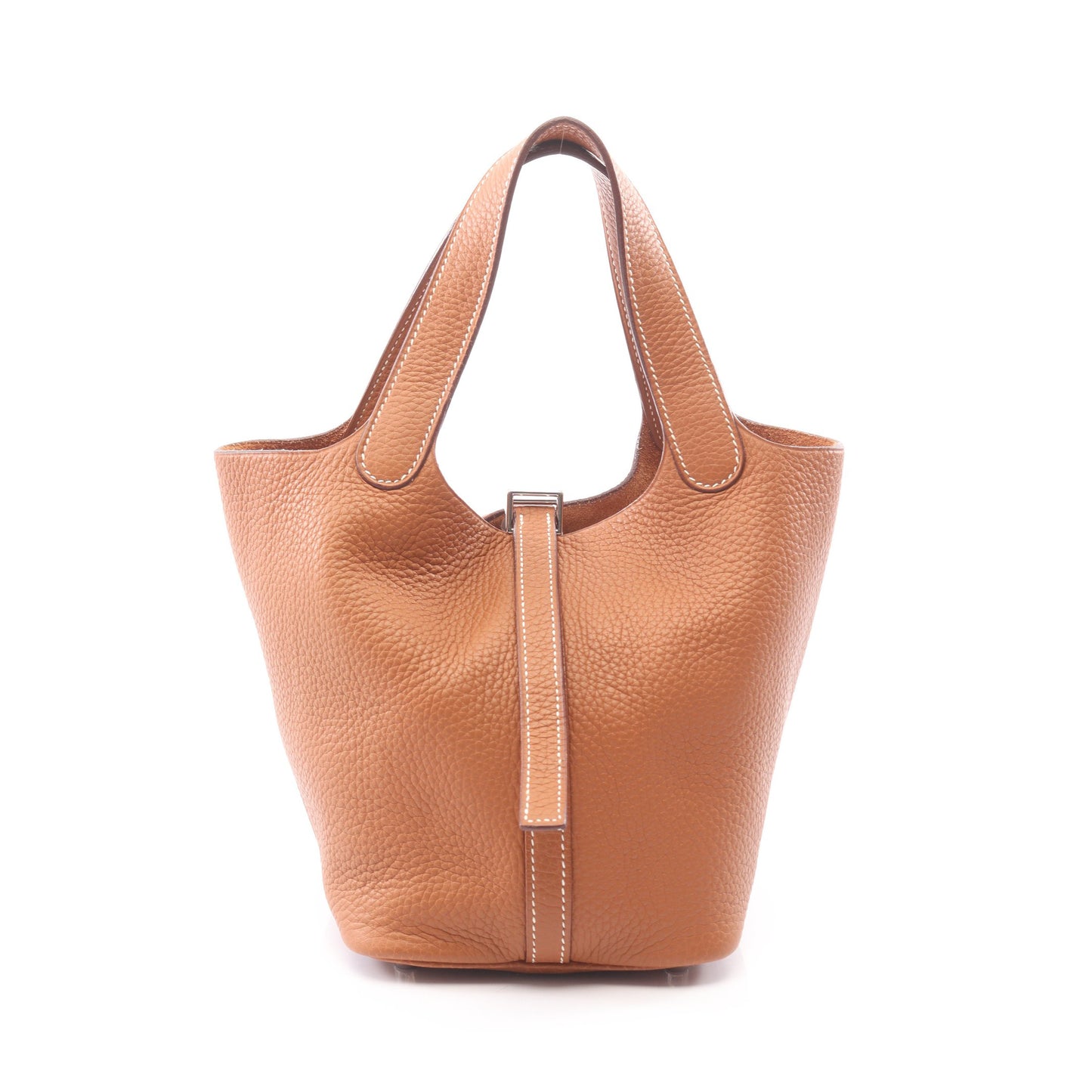 ピコタンPM ゴールド ハンドバッグ トリヨンクレマンス ブラウン シルバー金具 □J刻印 エルメス バッグ HERMES