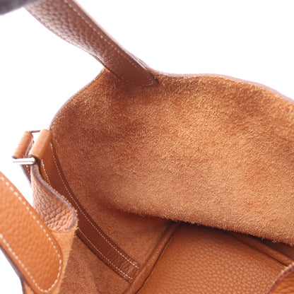 ピコタンPM ゴールド ハンドバッグ トリヨンクレマンス ブラウン シルバー金具 □J刻印 エルメス バッグ HERMES