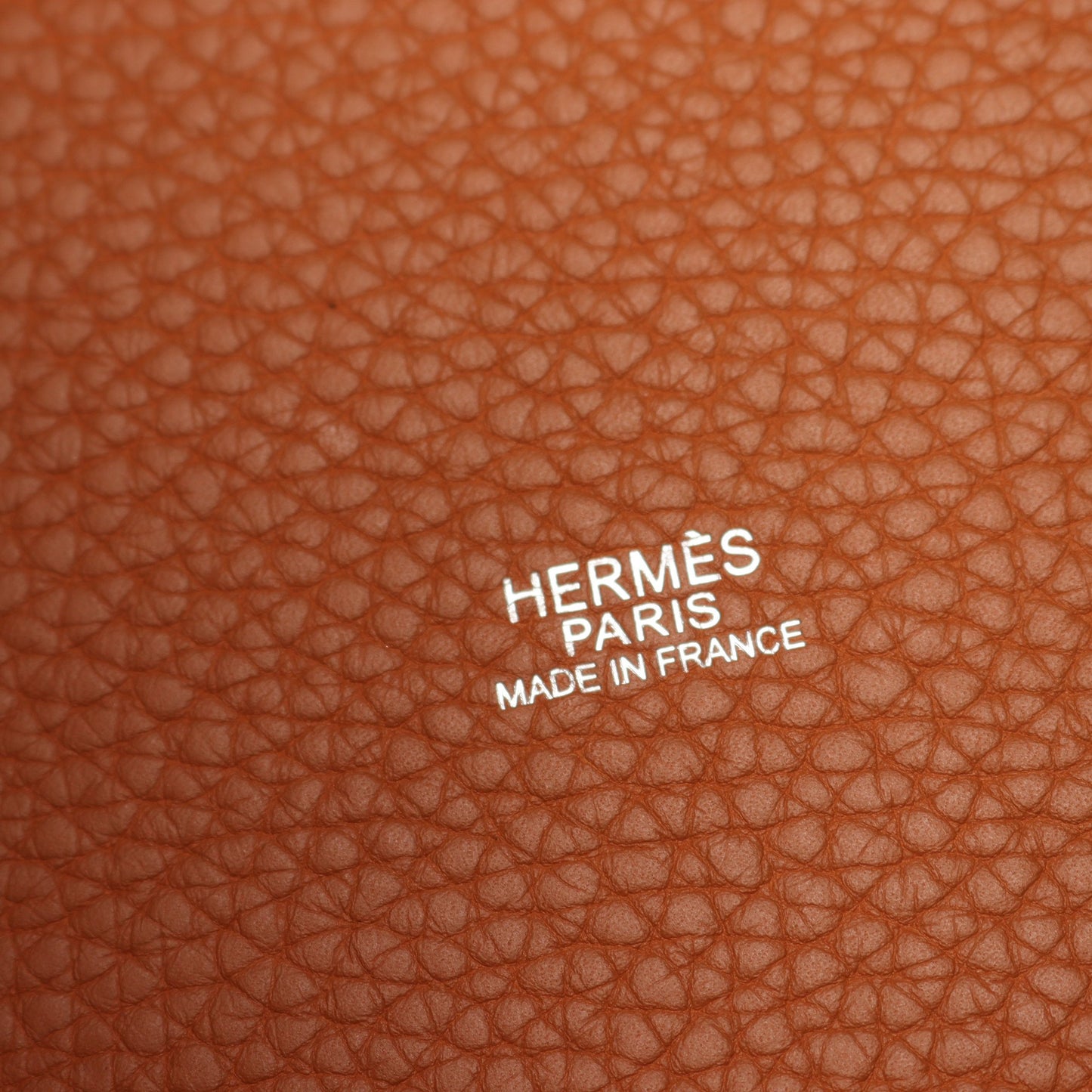 ピコタンPM ゴールド ハンドバッグ トリヨンクレマンス ブラウン シルバー金具 □J刻印 エルメス バッグ HERMES