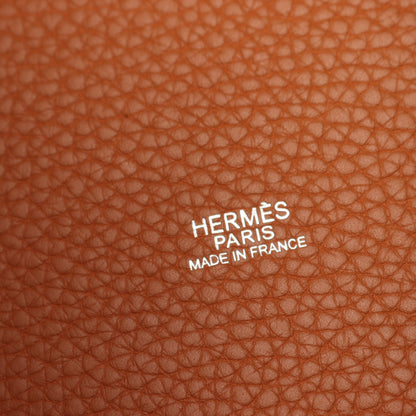 ピコタンPM ゴールド ハンドバッグ トリヨンクレマンス ブラウン シルバー金具 □J刻印 エルメス バッグ HERMES
