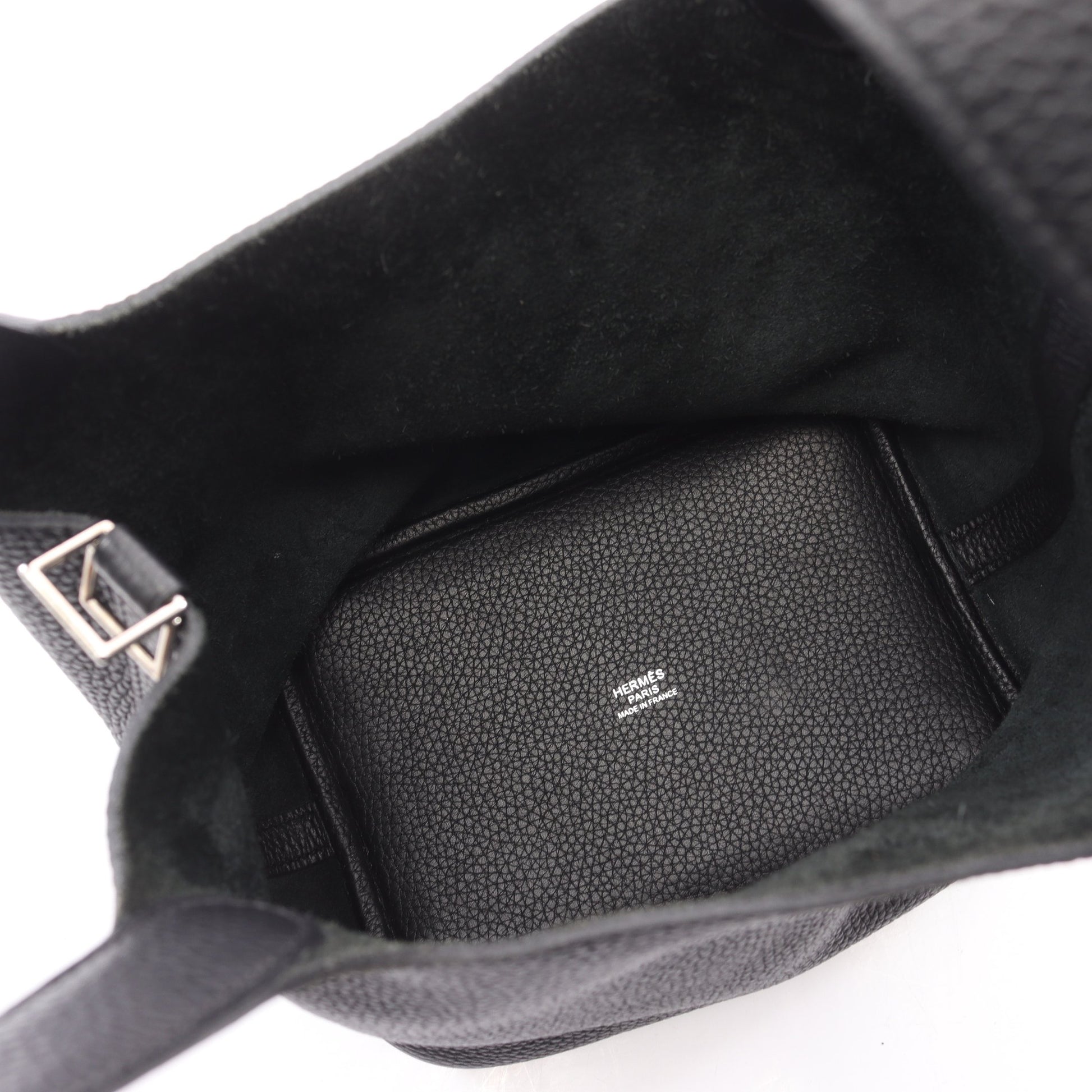 ピコタンロックPM ハンドバッグ トリヨンクレマンス ブラック シルバー金具 D刻印 エルメス バッグ HERMES