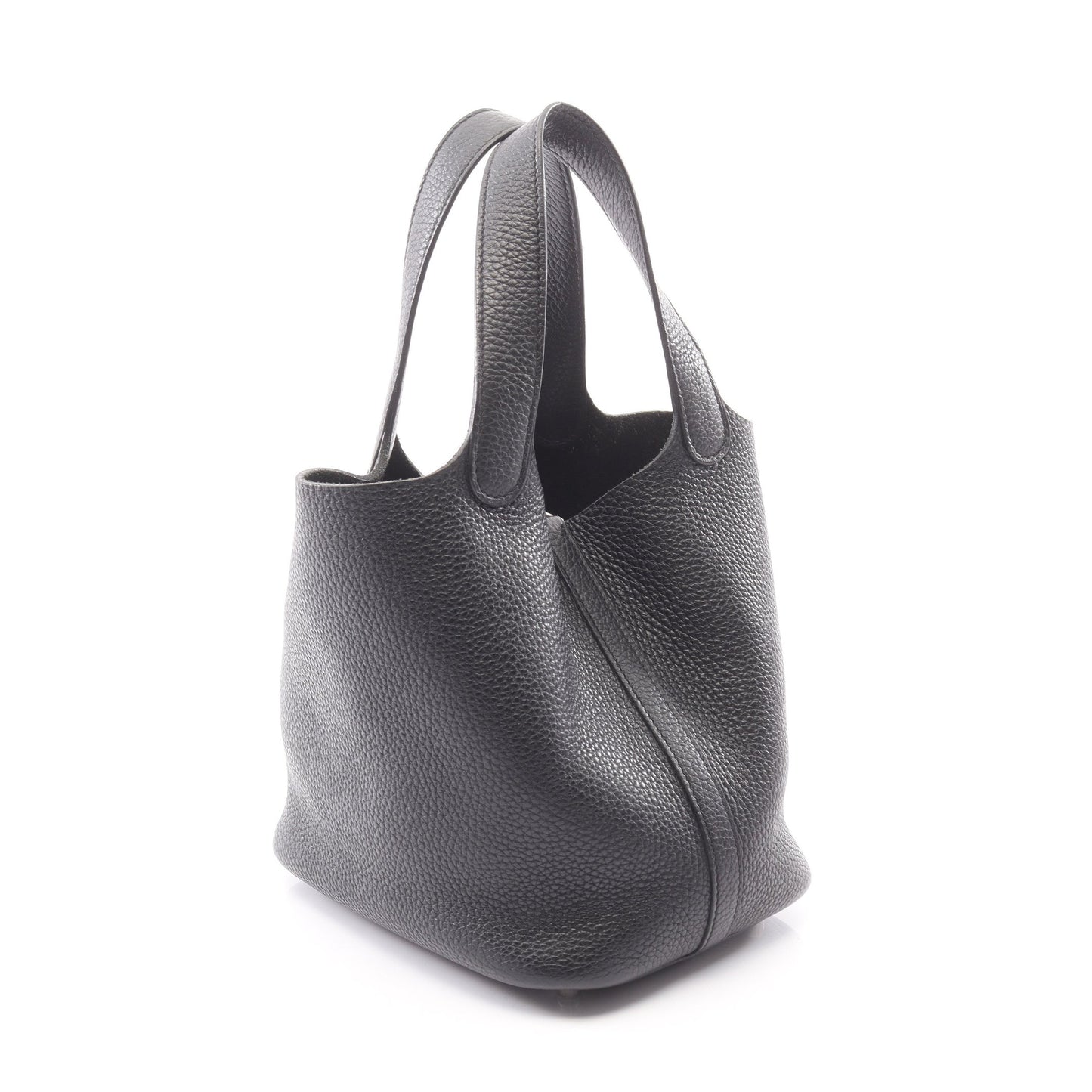 ピコタンロックPM ハンドバッグ トリヨンクレマンス ブラック シルバー金具 D刻印 エルメス バッグ HERMES