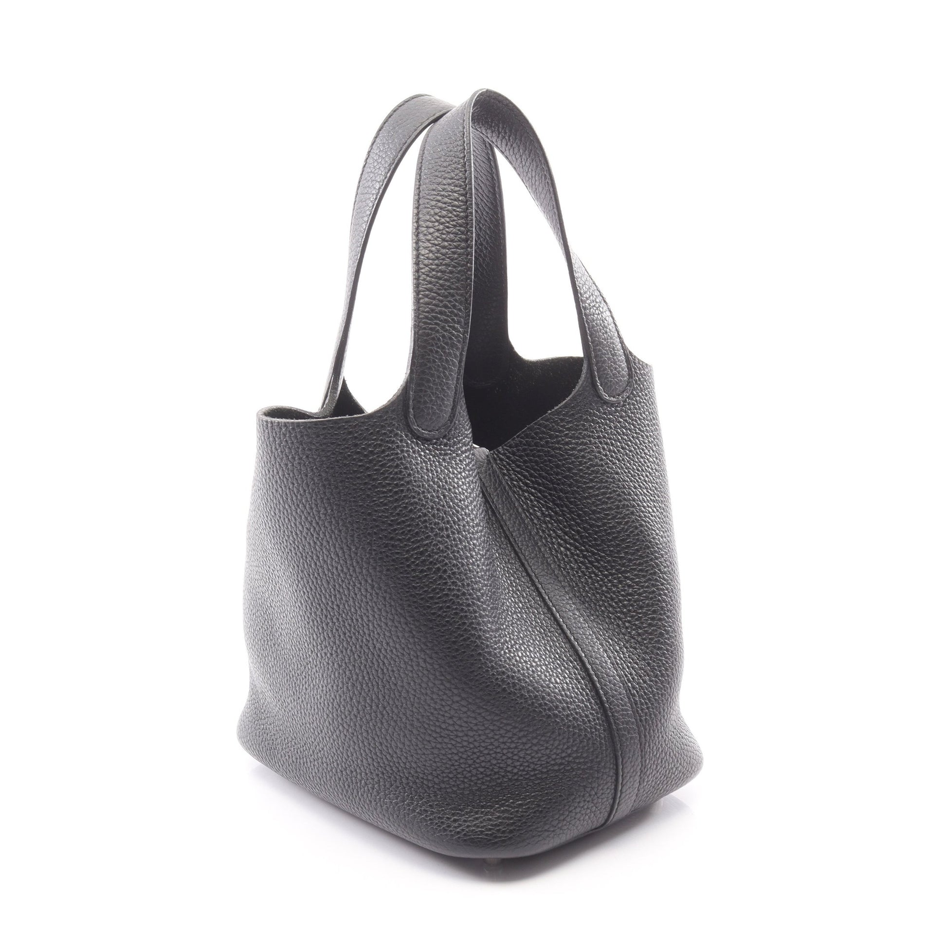ピコタンロックPM ハンドバッグ トリヨンクレマンス ブラック シルバー金具 D刻印 エルメス バッグ HERMES