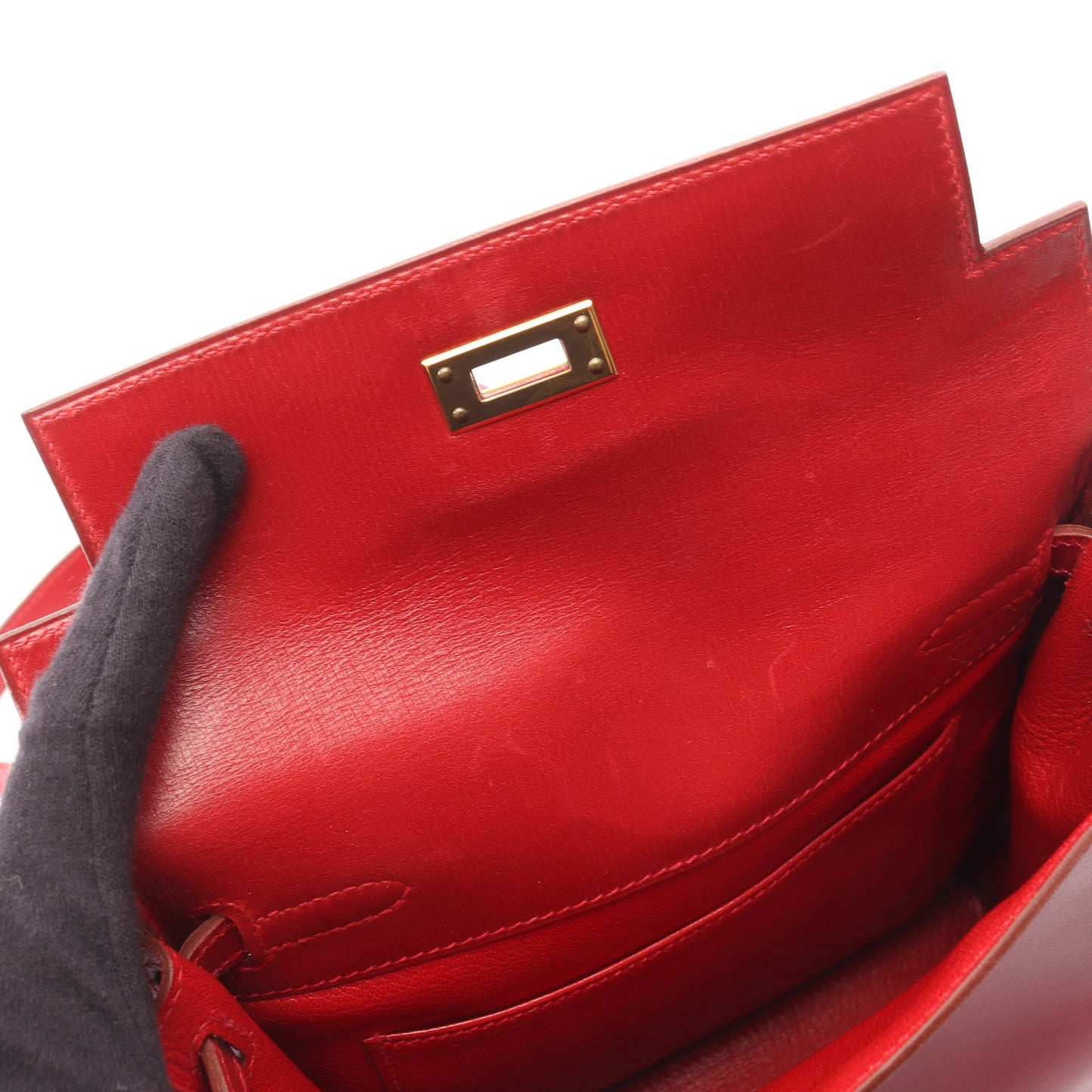 ケリーアドPM ルージュヴィフ バックパック リュックサック ボックスカーフ レッド ゴールド金具 □C刻印 エルメス バッグ HERMES