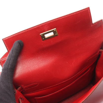 ケリーアドPM ルージュヴィフ バックパック リュックサック ボックスカーフ レッド ゴールド金具 □C刻印 エルメス バッグ HERMES