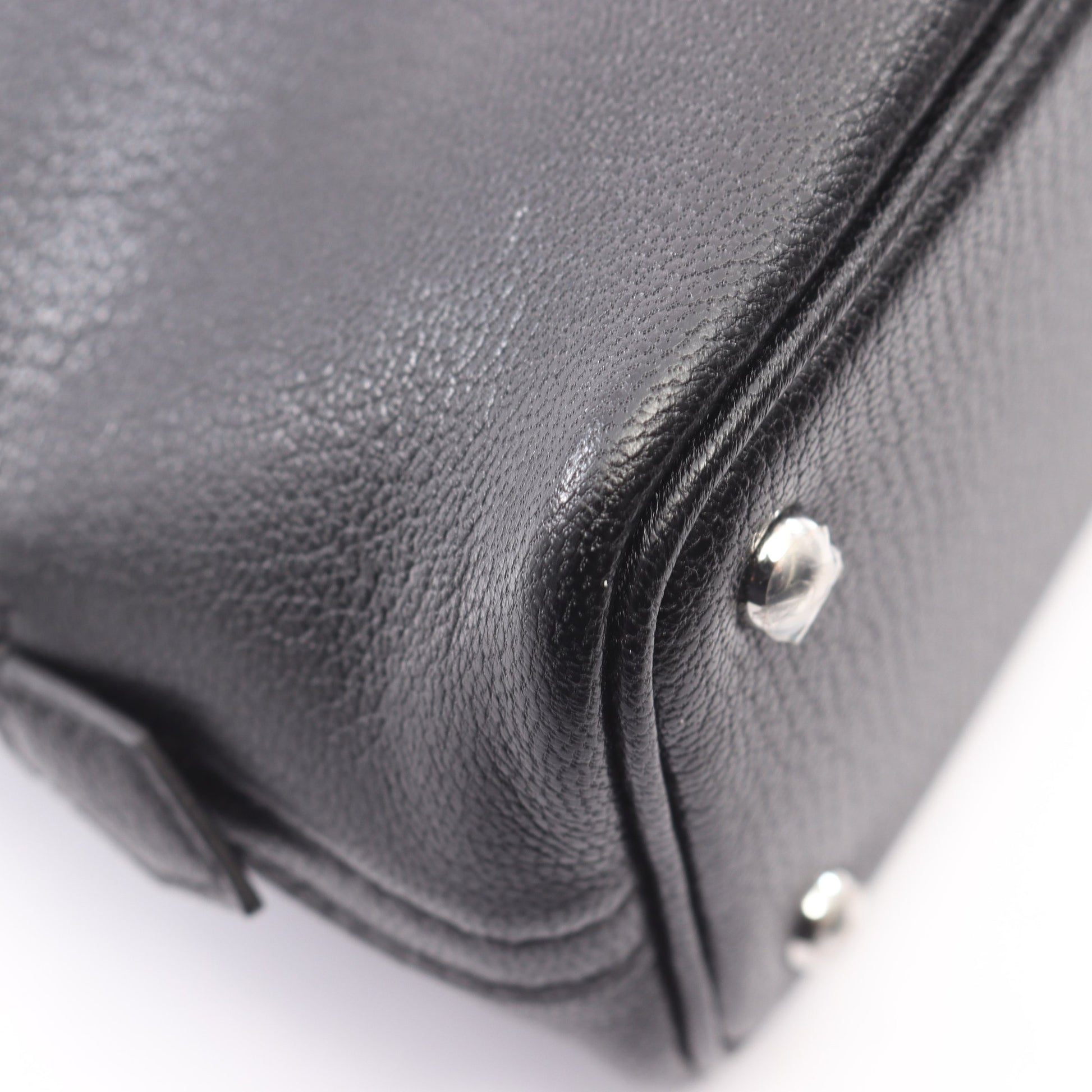 ボリード1923 ミニ 2WAY ハンドバッグ シェーブル ブラック シルバー金具 W刻印 エルメス バッグ HERMES