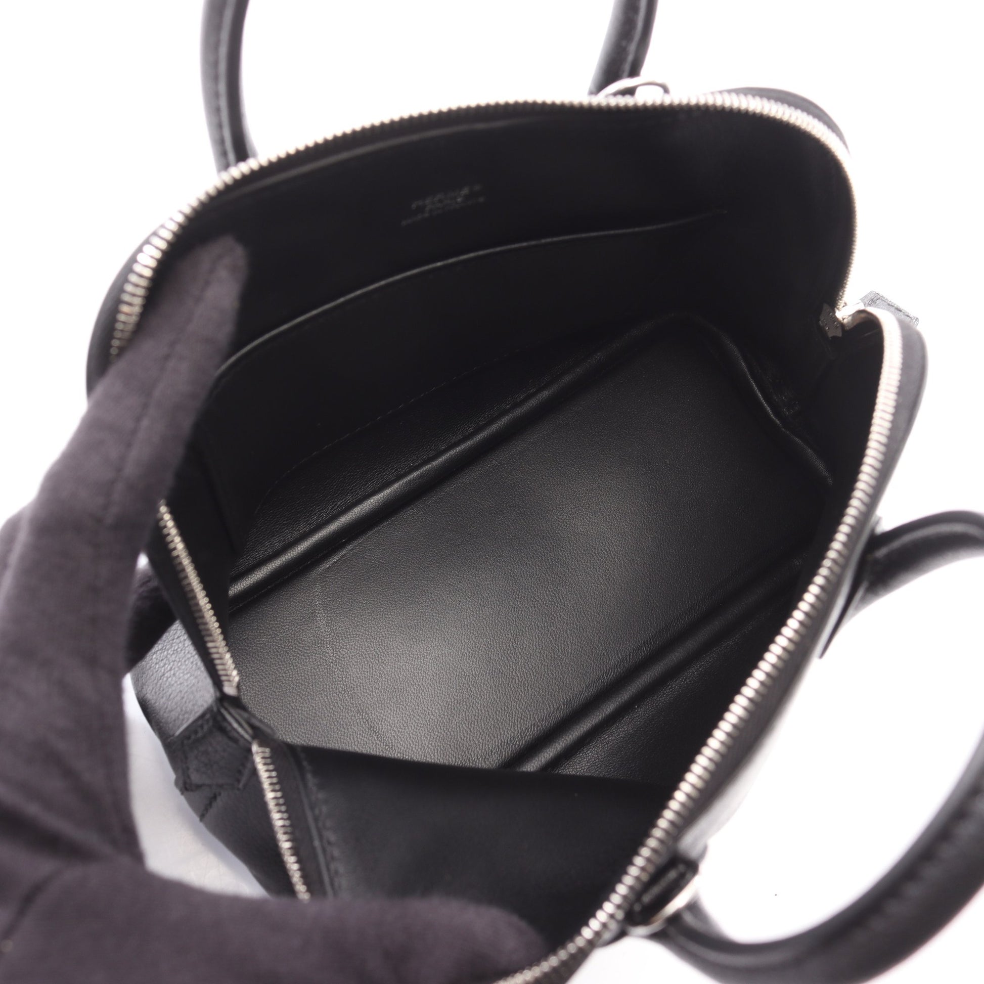 ボリード1923 ミニ 2WAY ハンドバッグ シェーブル ブラック シルバー金具 W刻印 エルメス バッグ HERMES