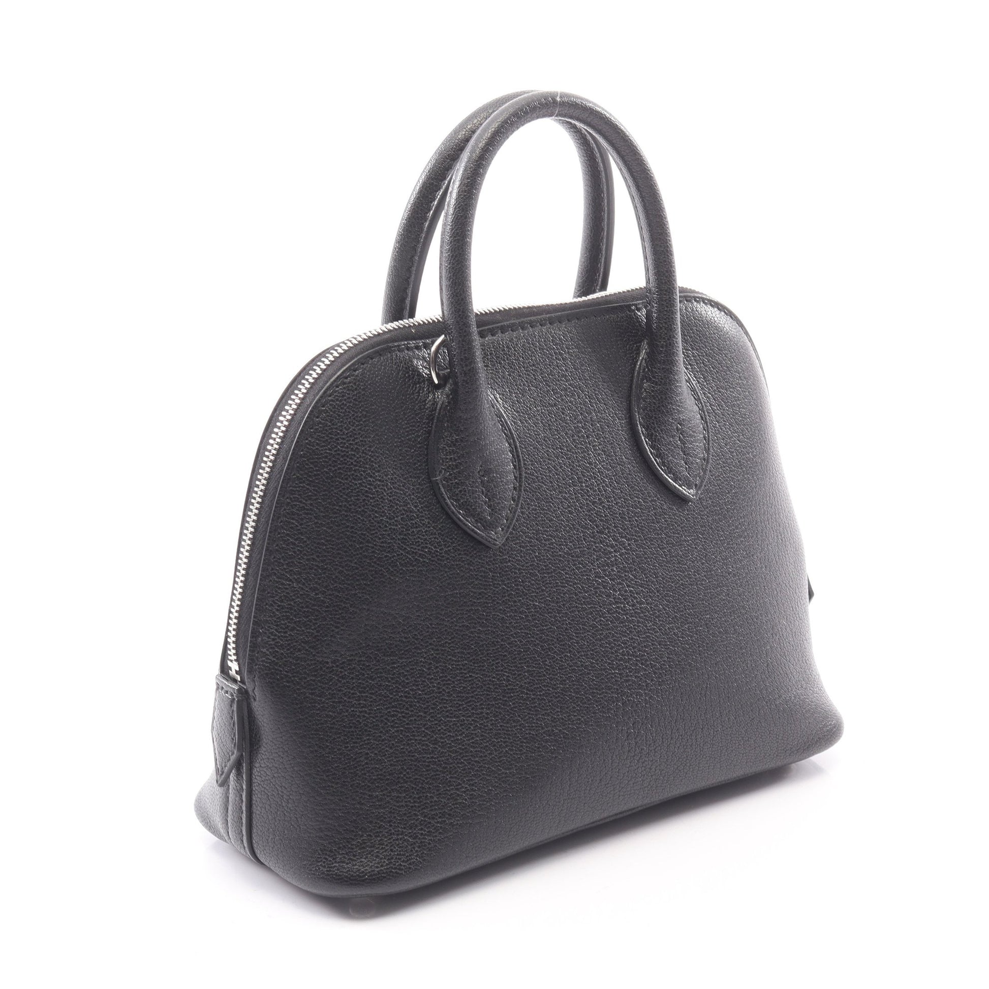 ボリード1923 ミニ 2WAY ハンドバッグ シェーブル ブラック シルバー金具 W刻印 エルメス バッグ HERMES