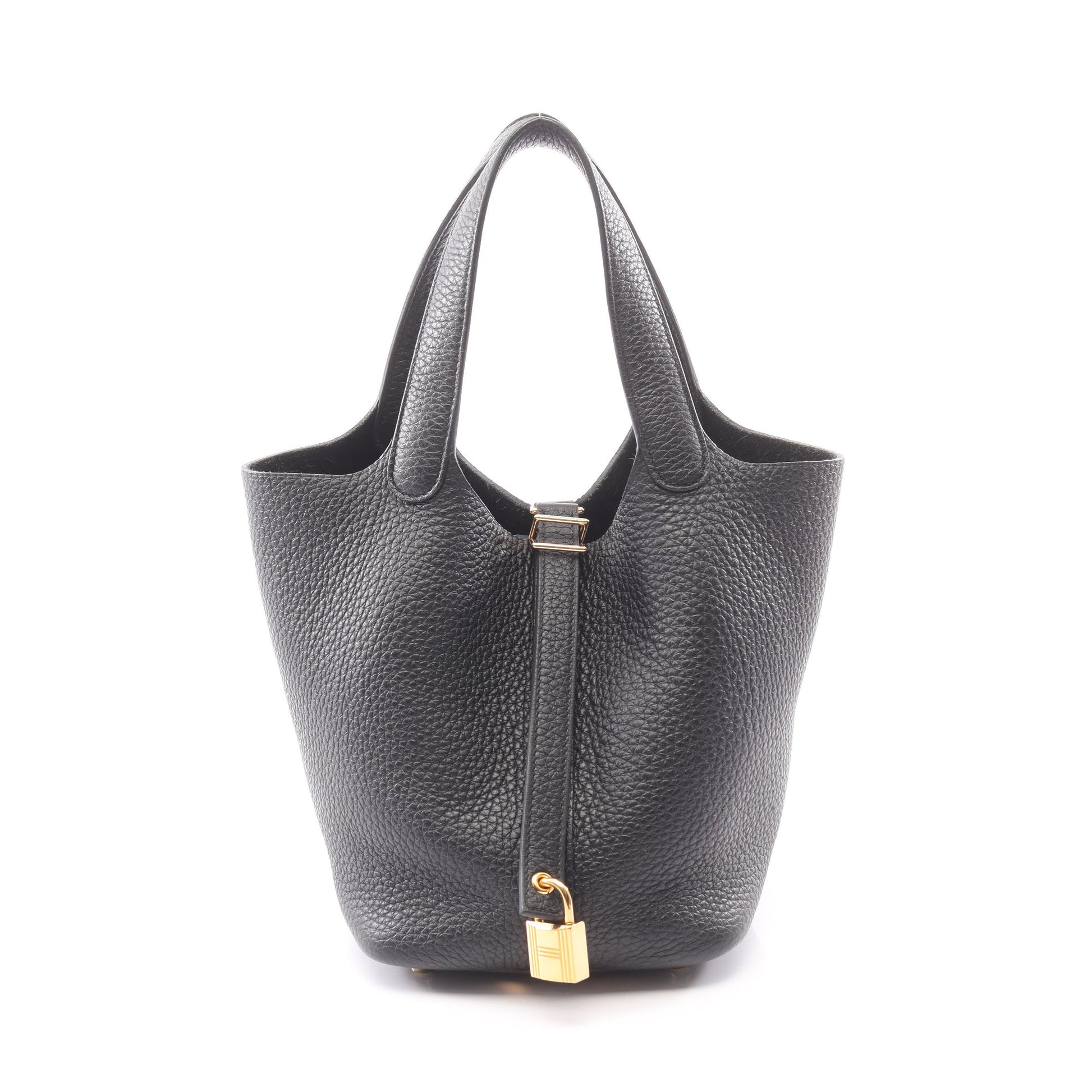 ピコタンロックPM ハンドバッグ トリヨンクレマンス ブラック ゴールド金具 U刻印 エルメス バッグ HERMES